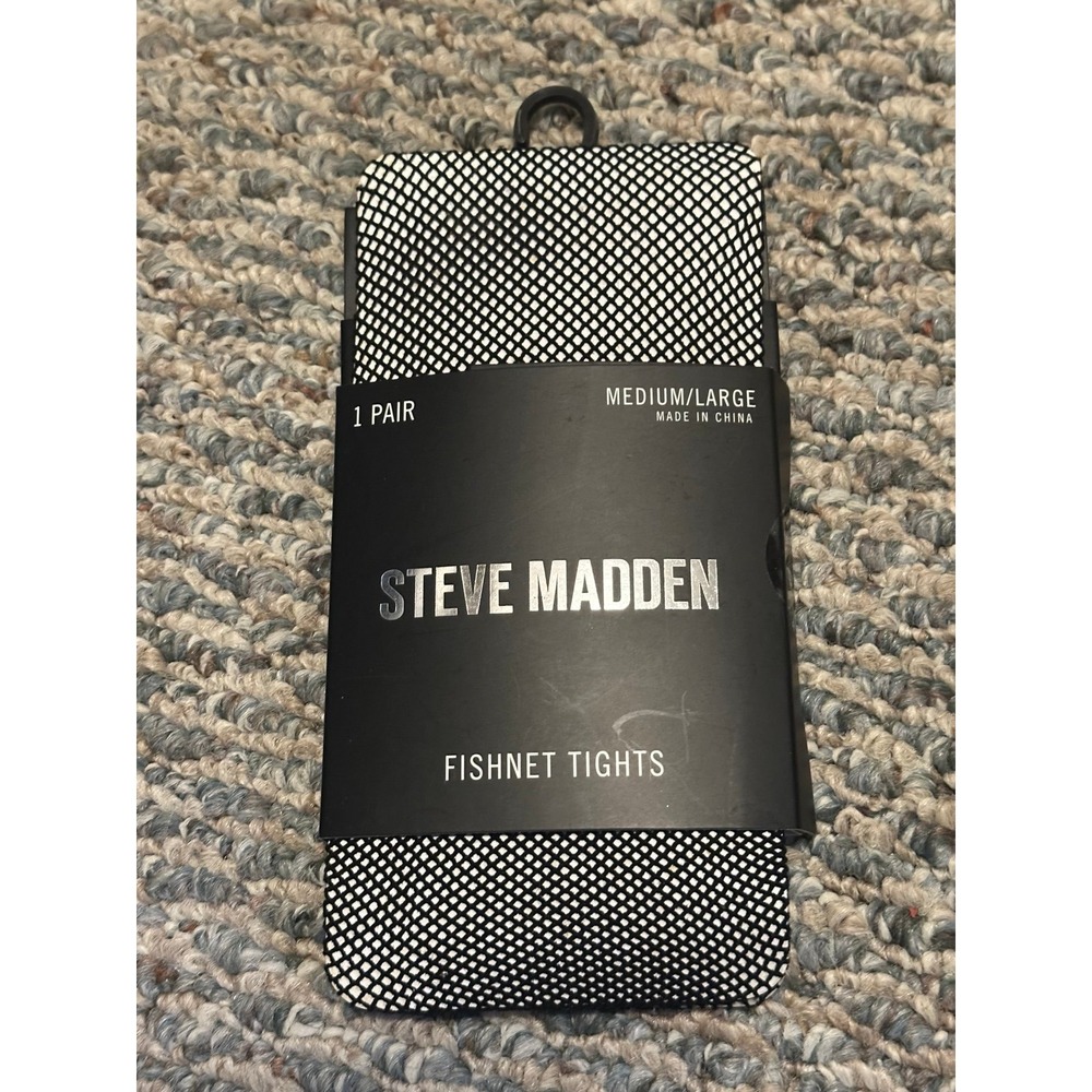 Steve Madden Black Fishnet Tights Medium/Large